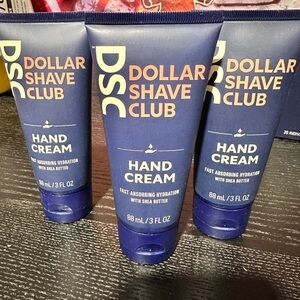 (3) Dollar Shave Club Hand Cream With Shea Butter 3oz New